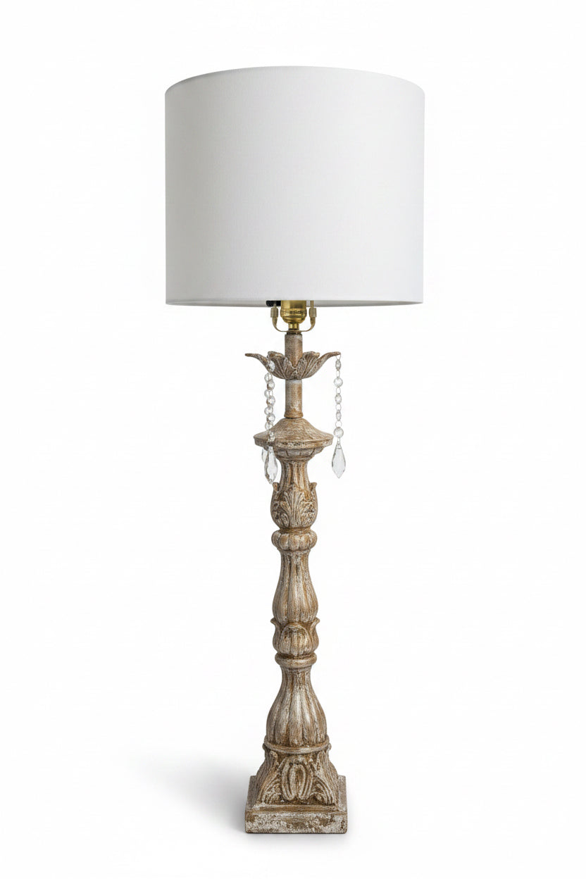 Wooden Base Lamp