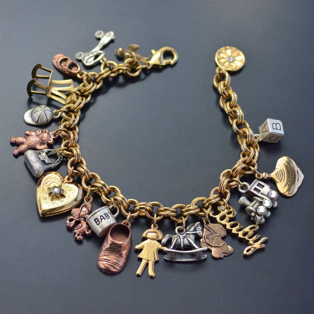 Joyería Sweet Romance - Pulsera con dije de mamá bebé BR680