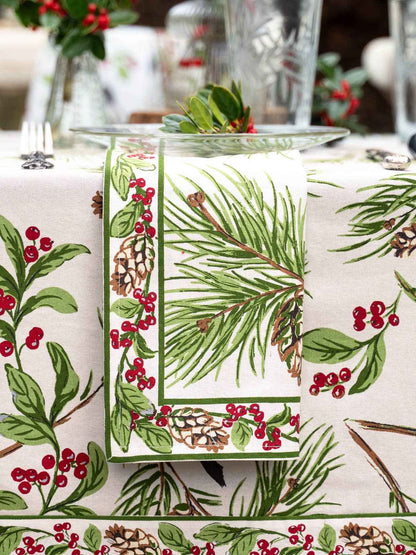 Chickadee Napkin Set of 4 - Ivory