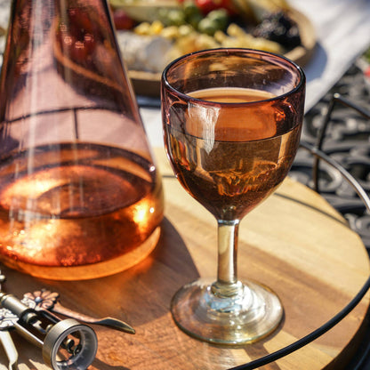 Rosado Recycled Glass Stemmed Wine Glasses Set of 2