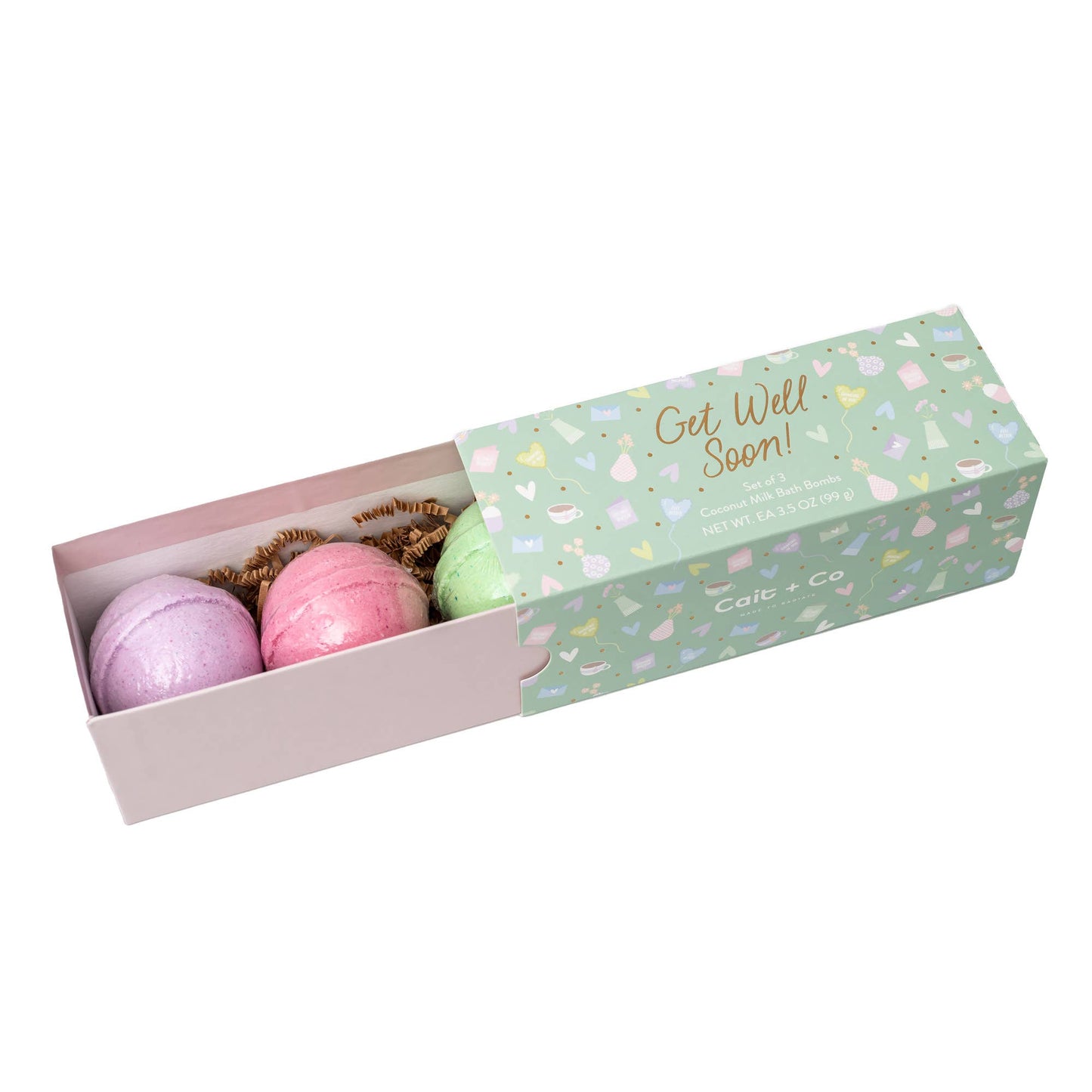 Get Well Soon Bath Bomb Gift Set - Cait + Co
