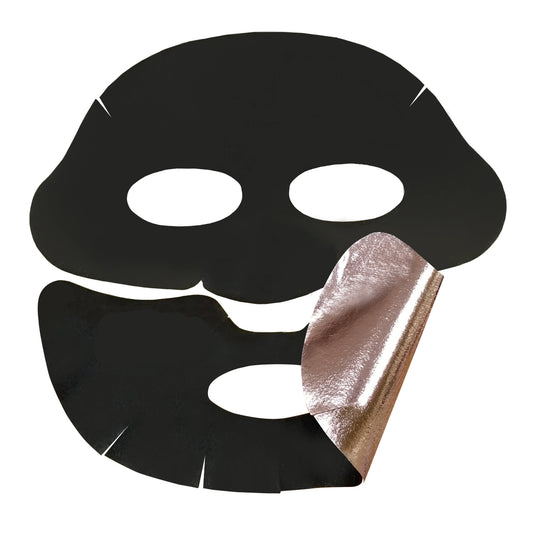 Mascarilla facial de lujo con lámina metálica de oro rosa (paquete de 4)