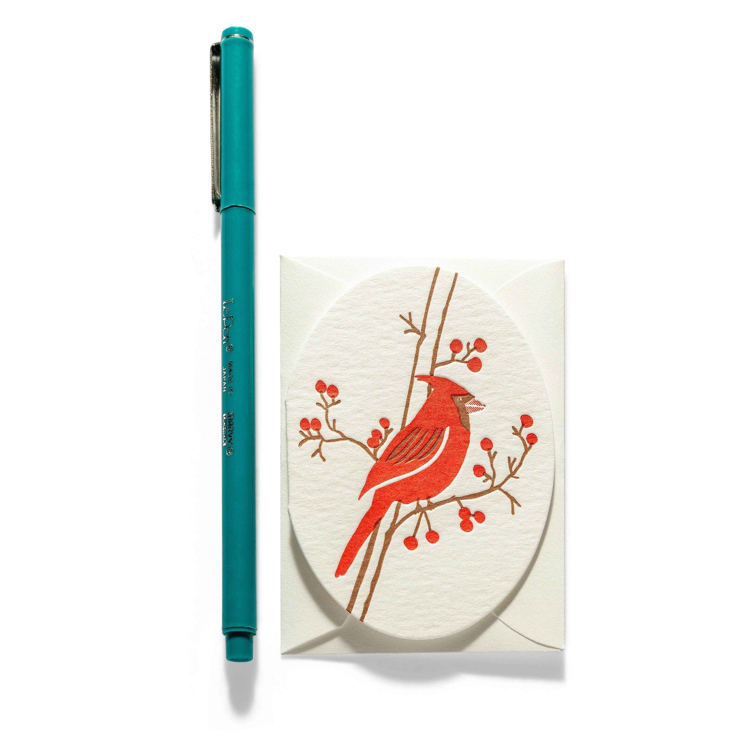 Mini Letterpress Enclosure Card | Cardinal