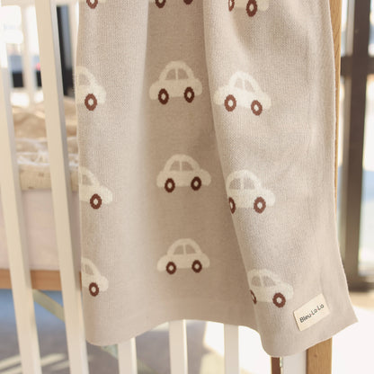Receiving Swaddle Baby Blanket - Cars: Cream