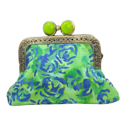 Kiki & Syds Mini Clutch Coin Purse - Blue Rose
