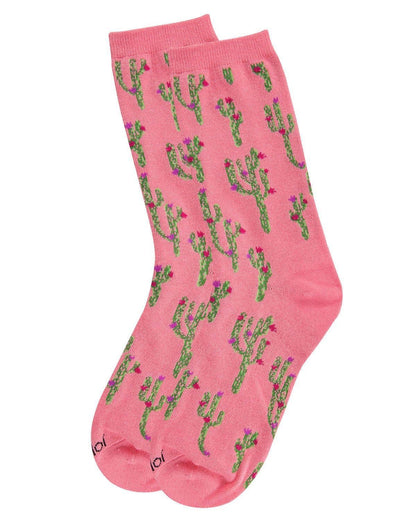 MeMoi Cactus Bamboo Blend Crew Socks