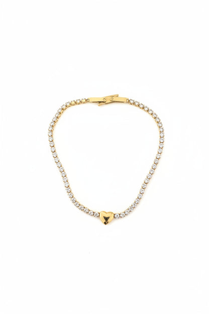 Dainty Heart Clasp Bracelet