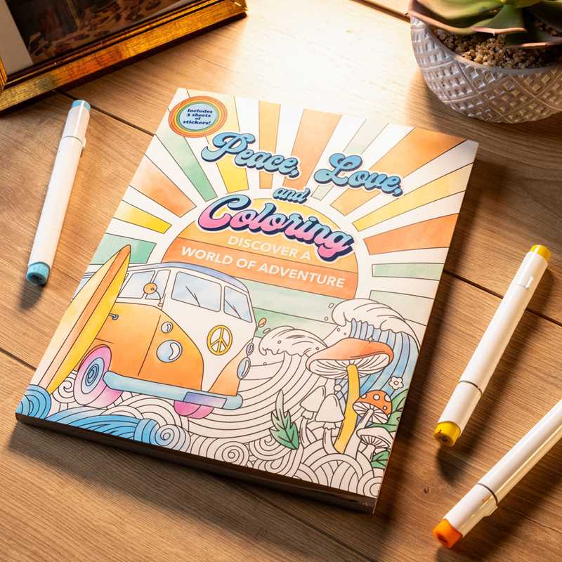 Peace, Love, and Coloring by Editors of Thunder Bay Press