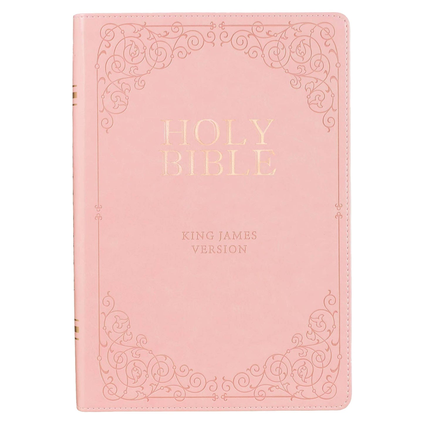 Christian Art Gifts - KJV Bible Giant Print Full-size Faux Leather, Pink