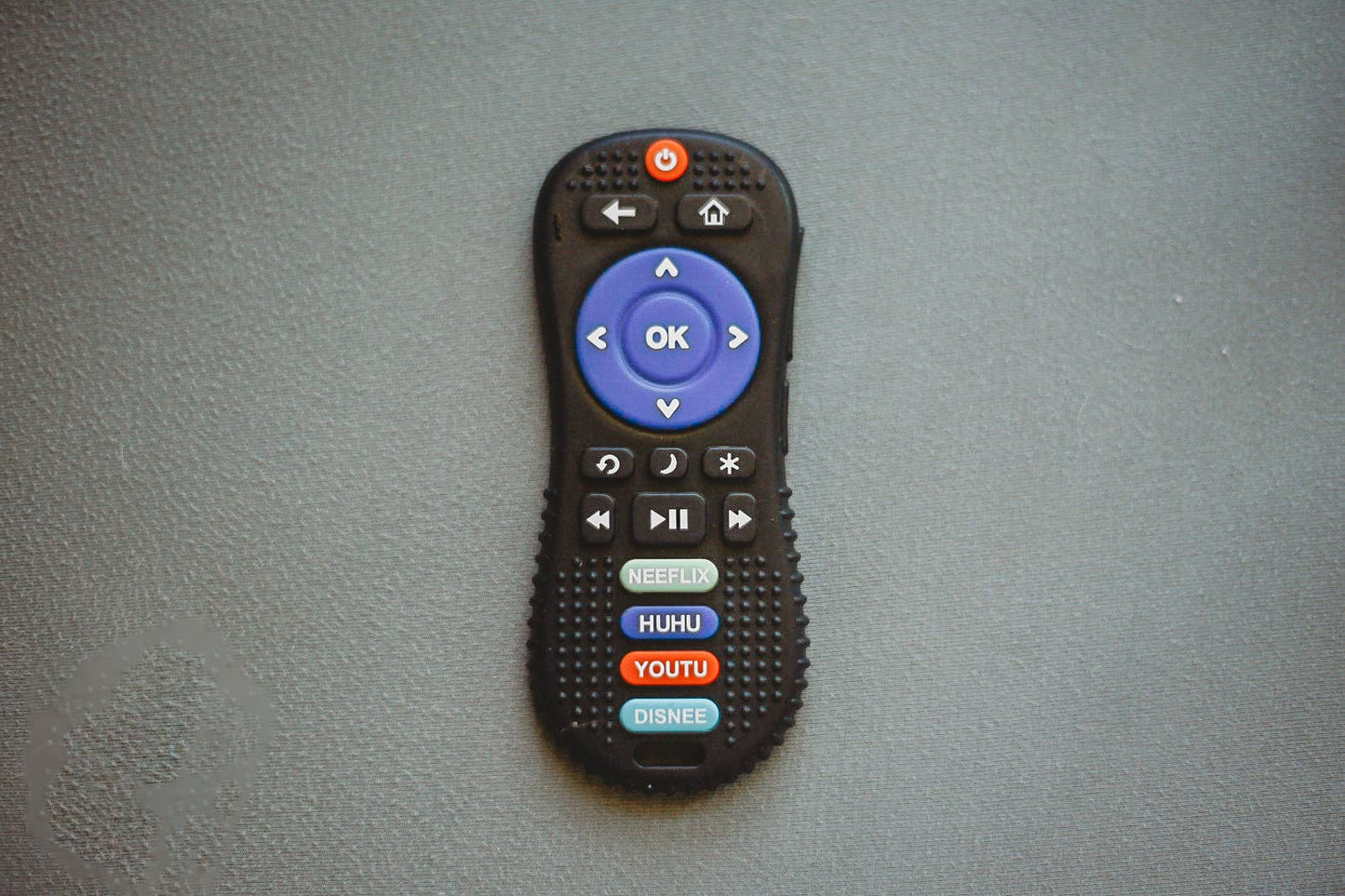 Remote Control Silicone Teether Toy Black Clip- Baby Gift