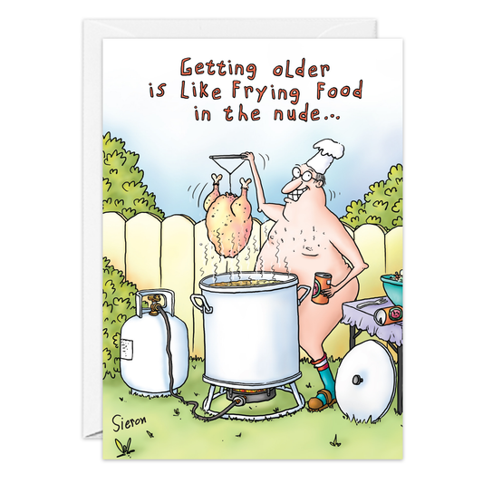 Frying Food Birthday Card