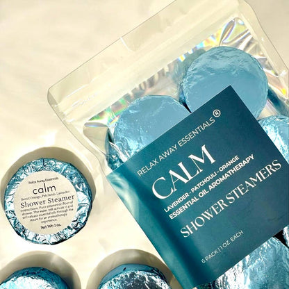 Relax Away Essentials - Calm Shower Steamers 6 Pack - Made in USA