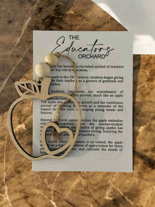 Educator's Orchard Ornament The Apple of Appreciation Wooden Ornament