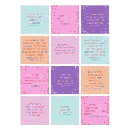 Verses for Love – Bible Verse Card Set with Display Stand