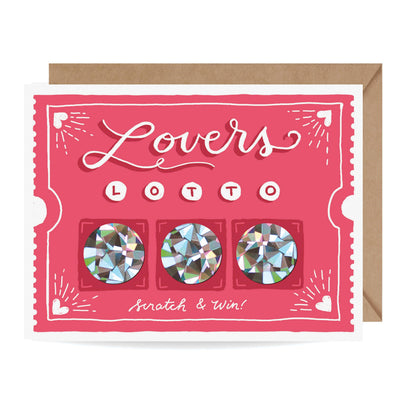 Tarjeta Raspadita - Lotería de los Enamorados - Amor/Aniversario