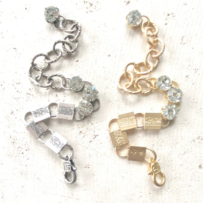 Crystal Bracelet Mixed Chain Vintage Style Boutique Salon