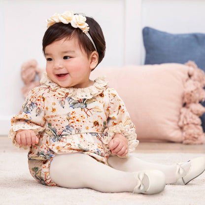 Vintage Floral Baby Girl Bodysuit – 0-3M