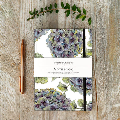Hydrangea Pure A5 Lined Notebook