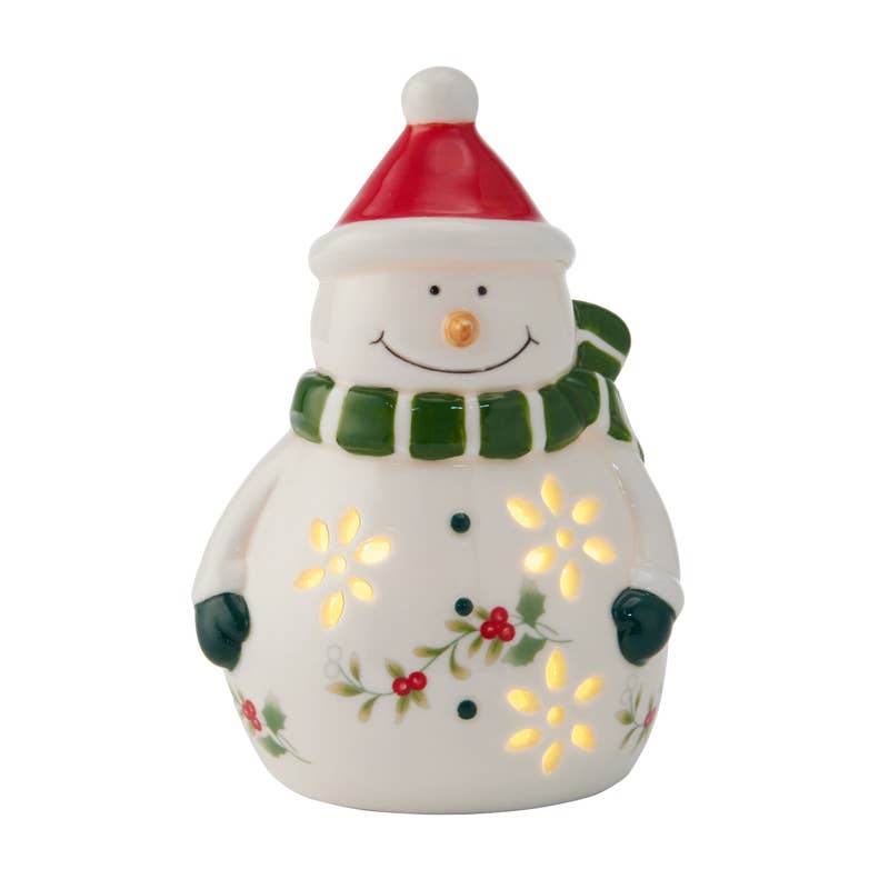 Winterberry 5.5In LED Snowman Giftbox
