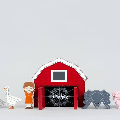 Set de regalo de cuentos infantiles del bosque 7 piezas (CHARLOTTE WEB)