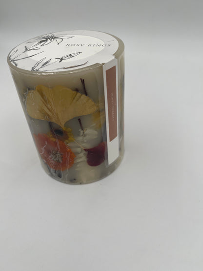 Small Round Botanical Candle-Honey Tobacco