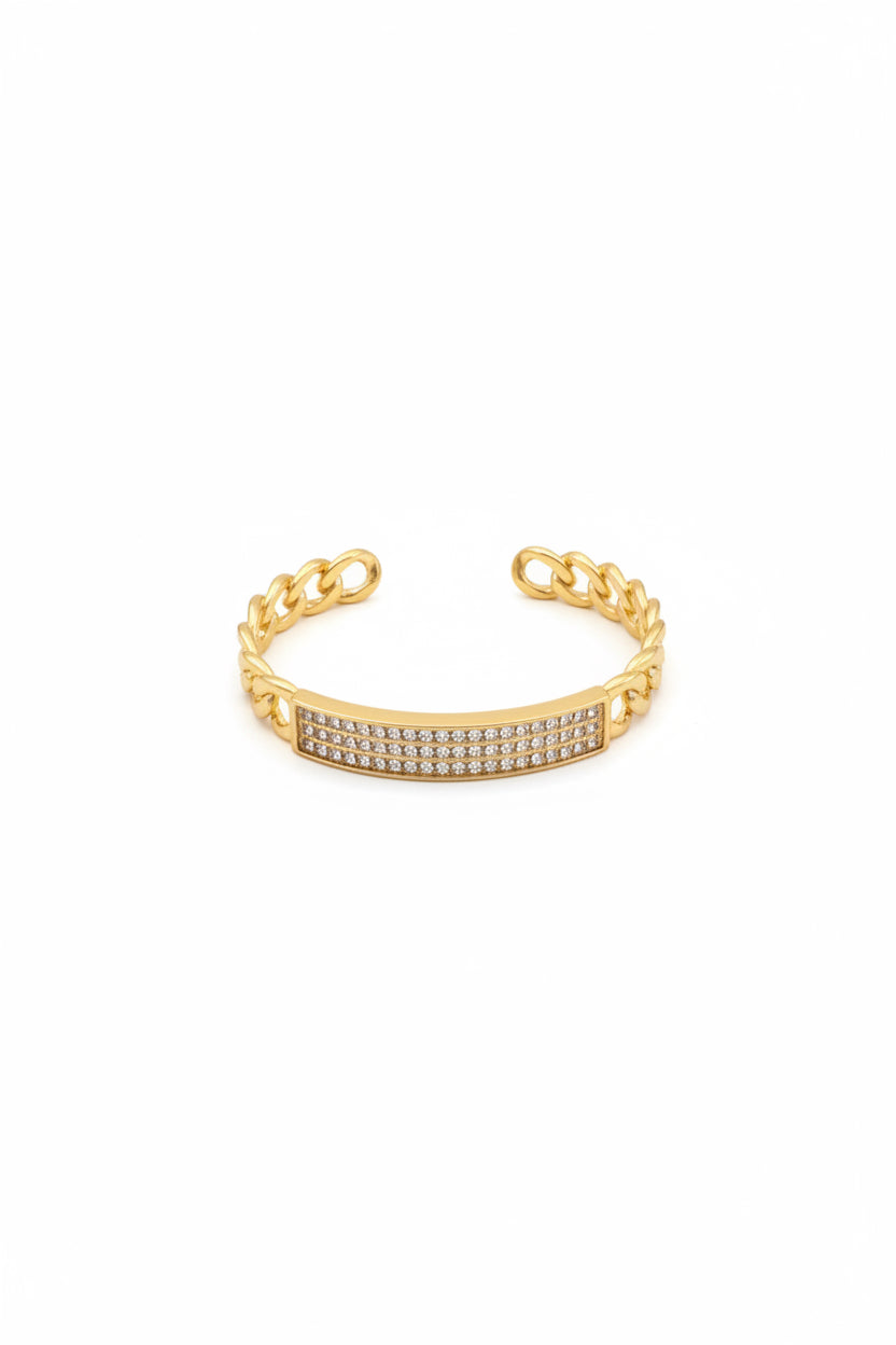 Chain Bracelet with Rhinestones