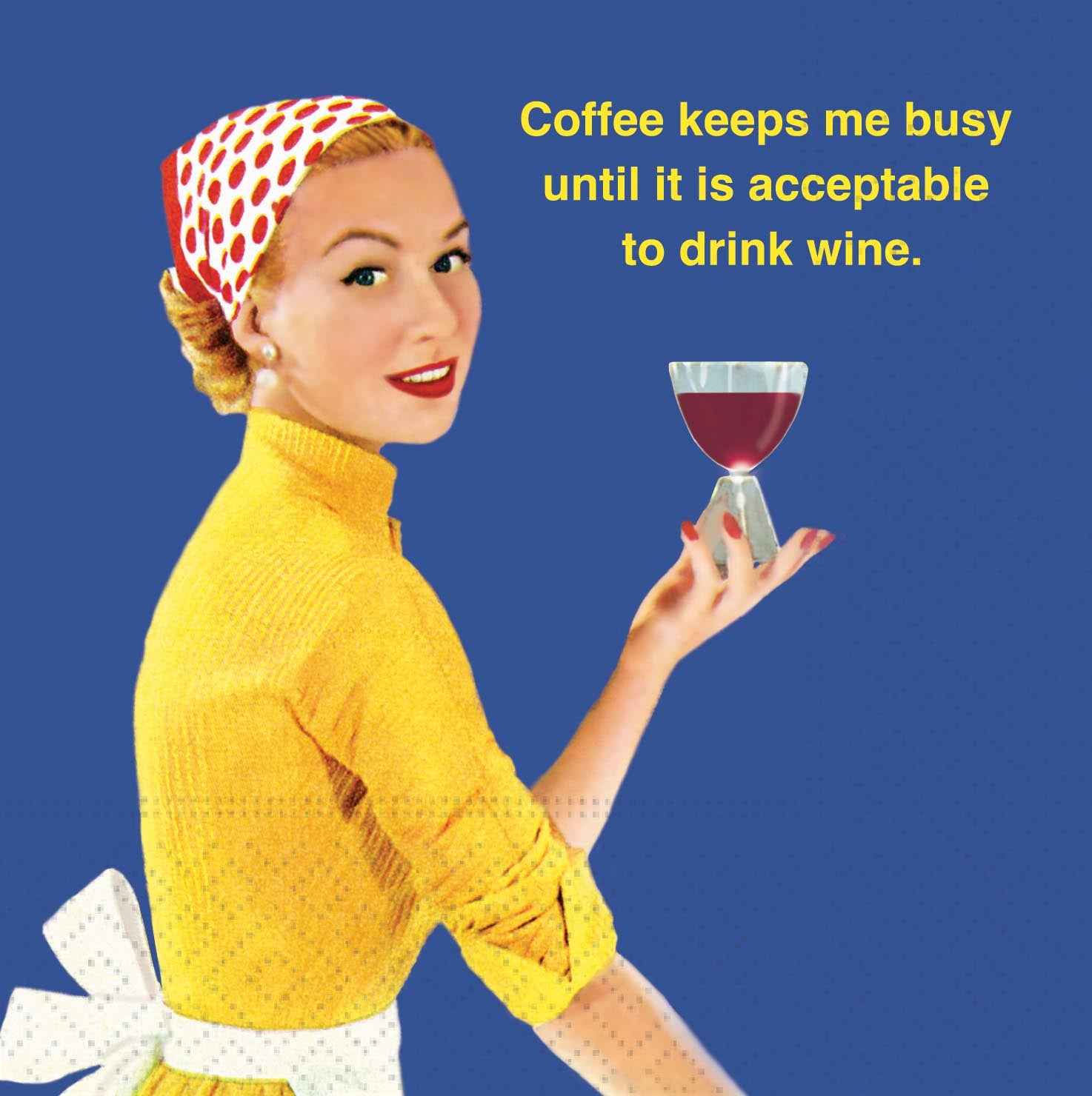 Coffee Keeps Me Busy Cocktail Napkin