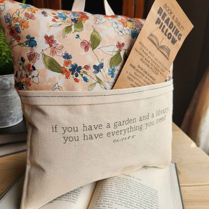 Garden... Cicero, Reading Pillow, autumn floral