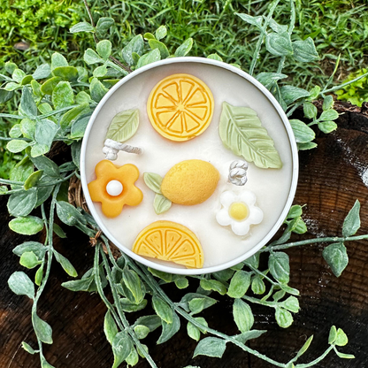 Lemons and Daisies Tin Candles