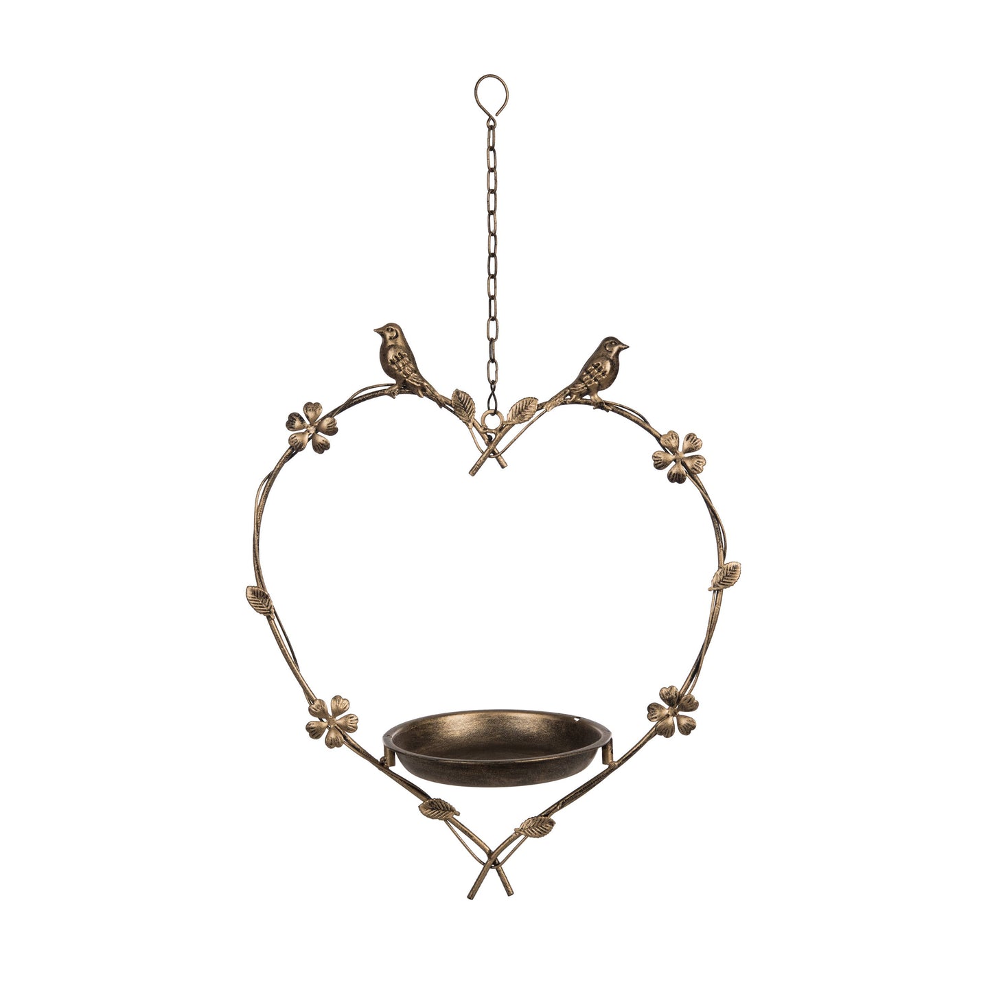 Iron Heart Hanging Birdfeeder - Metal Garden Decor