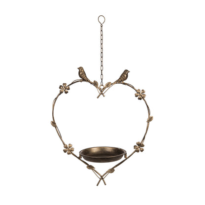 Iron Heart Hanging Birdfeeder - Metal Garden Decor