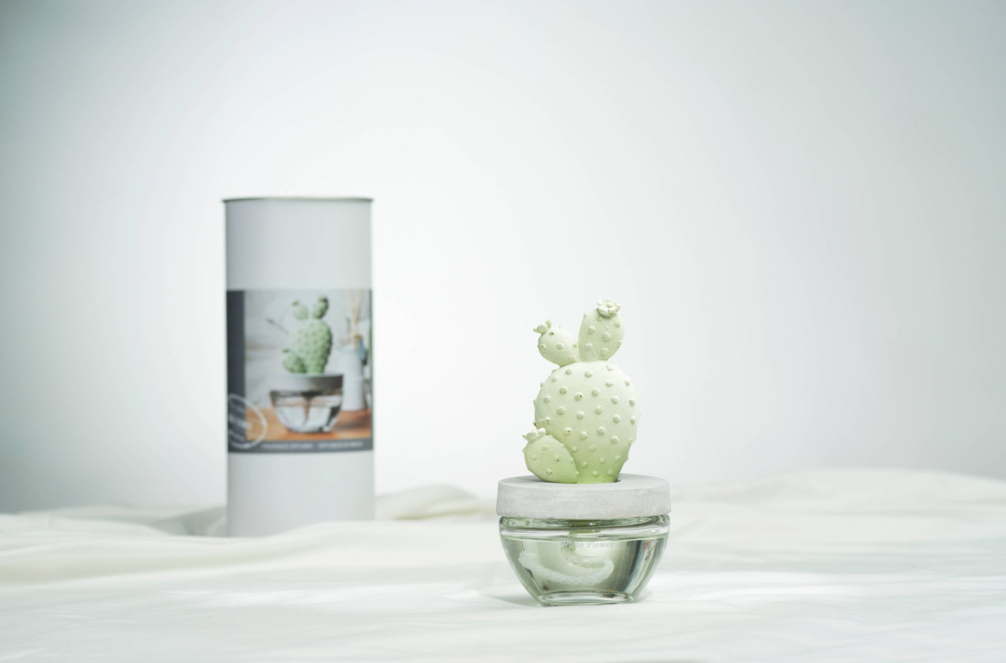 Bunny Ear Cactus ceramic diffuser gift set - 100ml