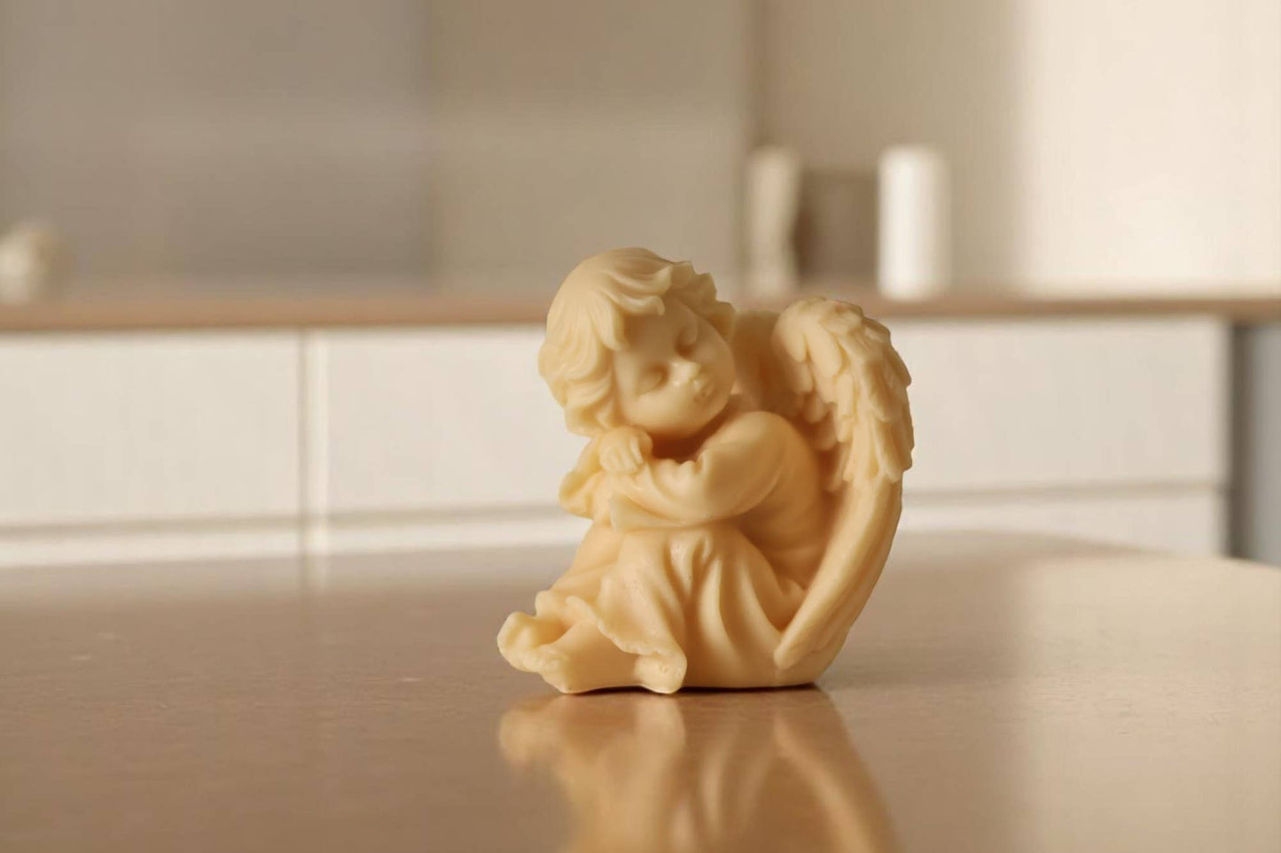 Cherub Baby Candle 4x4in - Angels