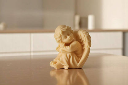 Cherub Baby Candle 4x4in - Angels
