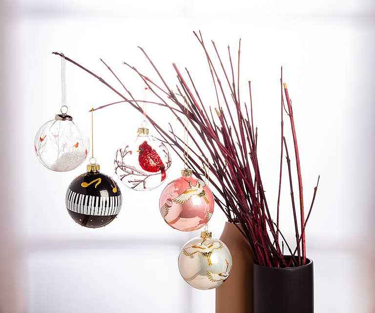 Red Cardinal Ball Ornament-3"D