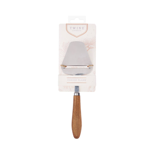 Acacia and Stainless Steel Hard Cheese Plane Slicer