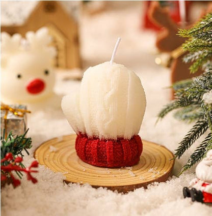 Velas Meta - Decoración navideña Guantes navideños Vela de soja hecha a mano con aroma a