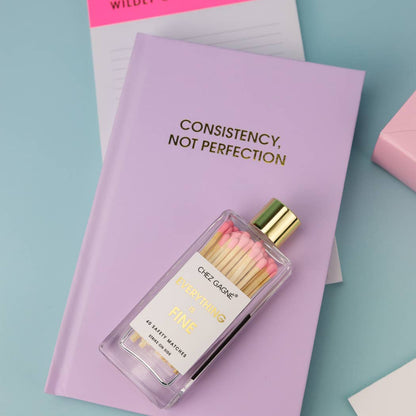 Chez Gagné - Everything is Fine - Glass Bottle Safety Matches - Pink