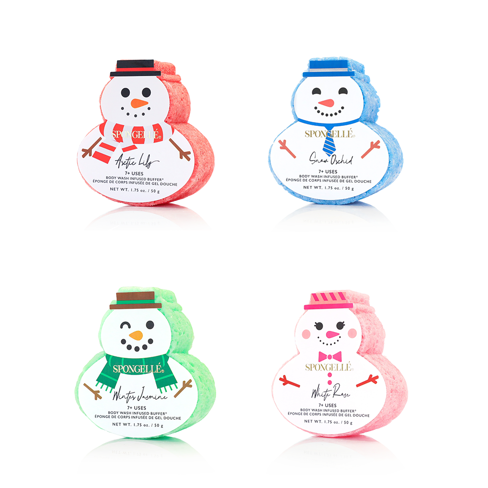 Spongellé | Navidad 2025 | Regalos para calcetines navideños | Paquete surtido de calcetines navideños de muñeco de nieve