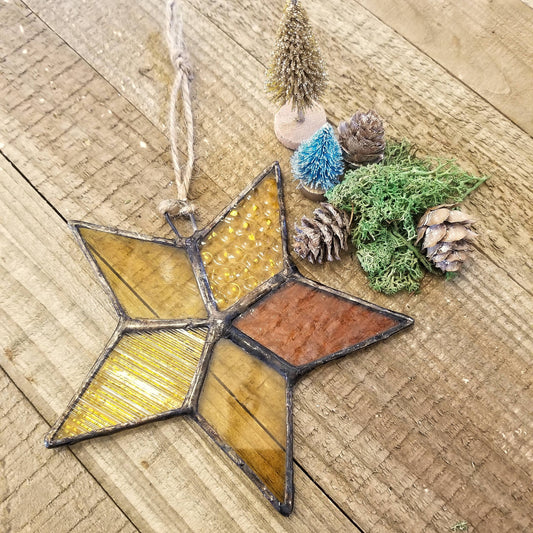 Hand Crafted Stained Glass Star Ornament