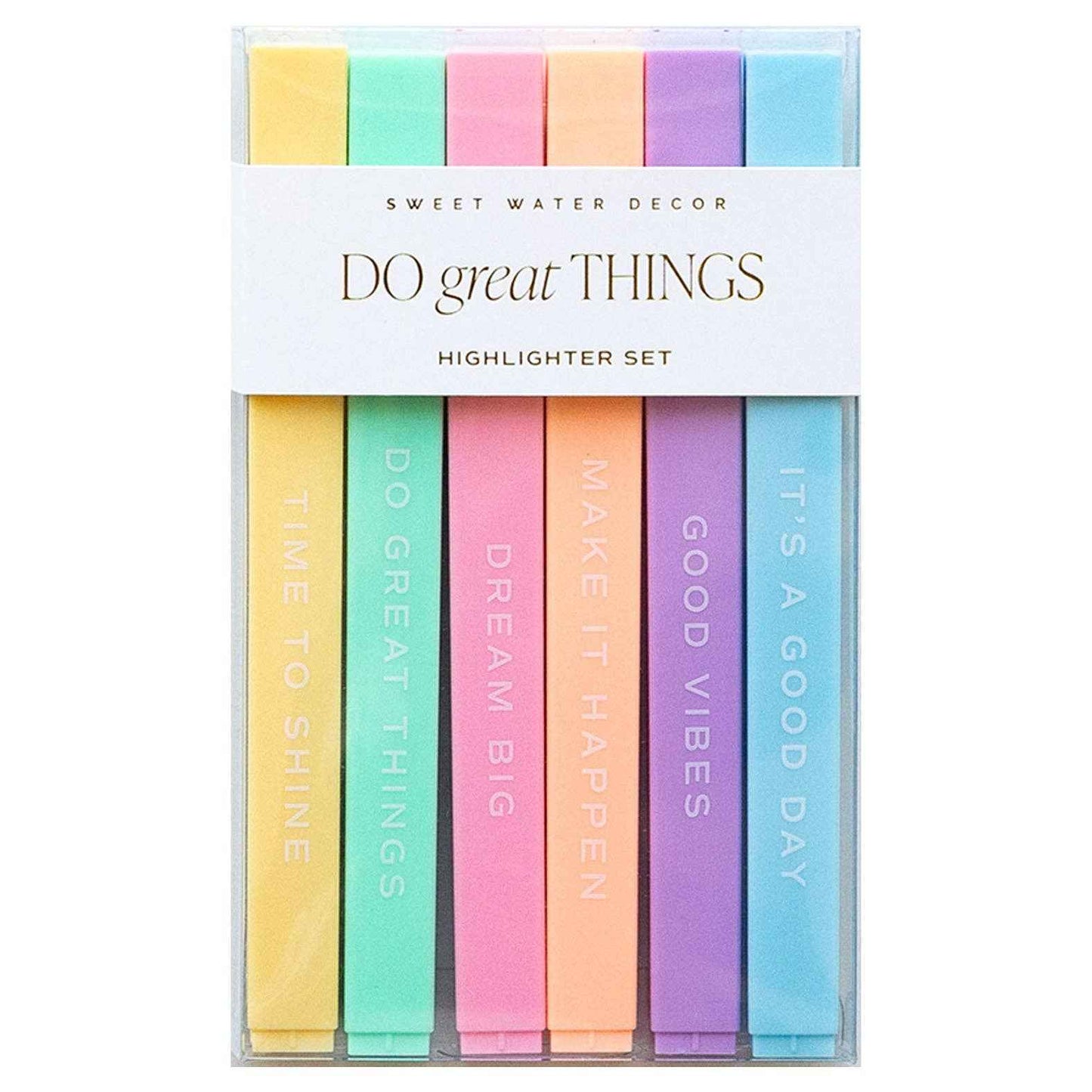 Sweet Water Decor - Do Great Things Highlighter Set - Stationery Set
