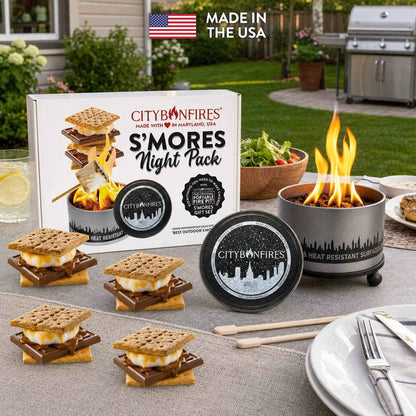S'mores Night Pack – City Bonfires Portable Fire Pit Kit Set
