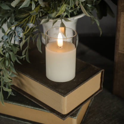 3" GLASS 3D FLAME CANDLE
