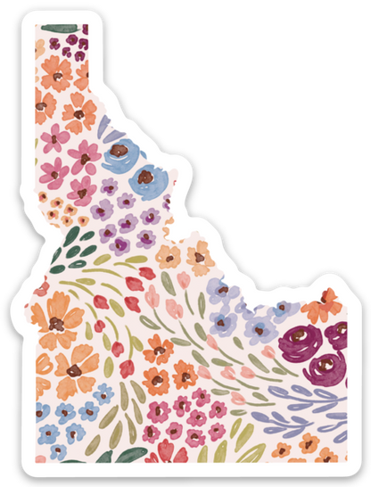 Idaho Floral State Sticker