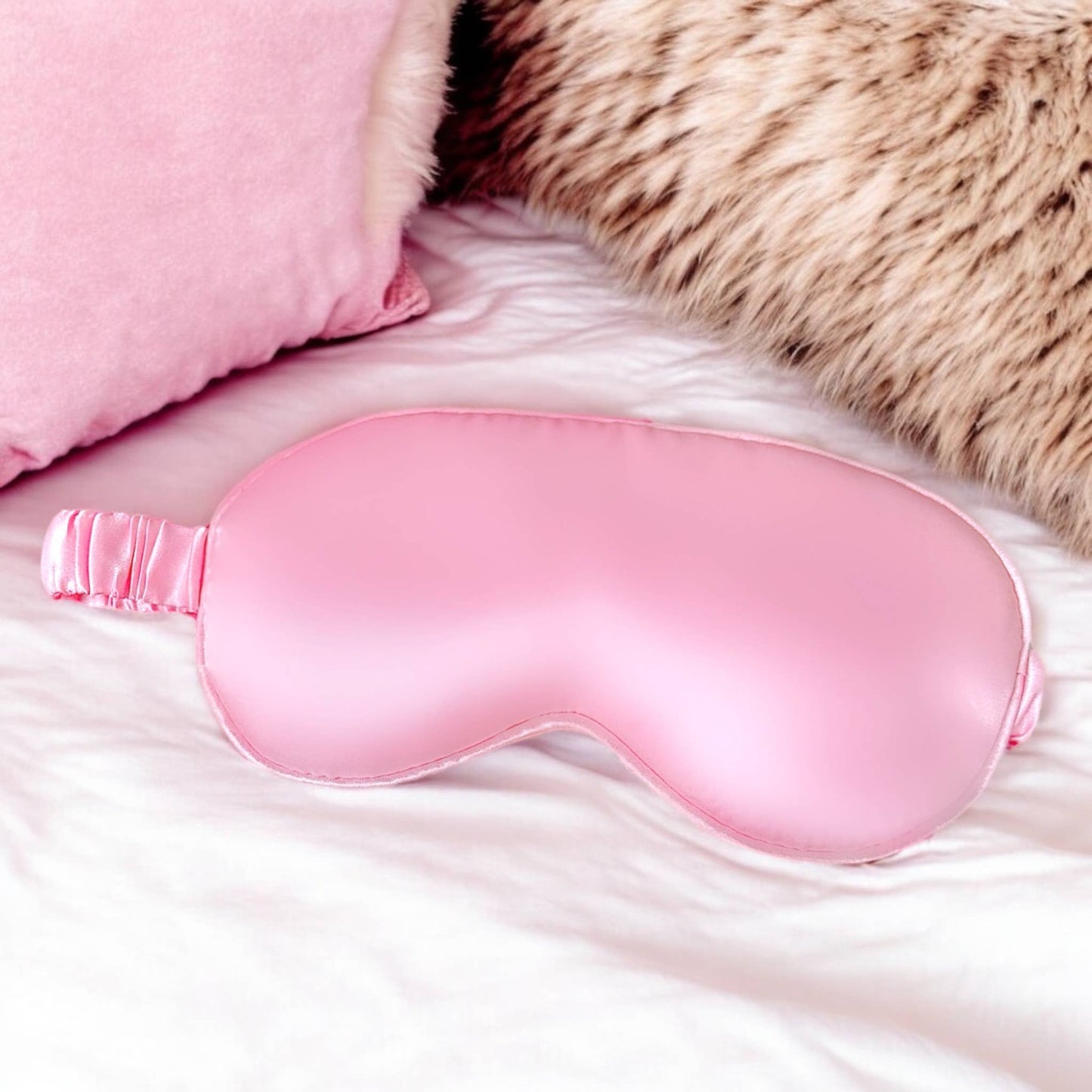 Dabble Doll - Sleep Mask, Blackout Eye Cover in Pink