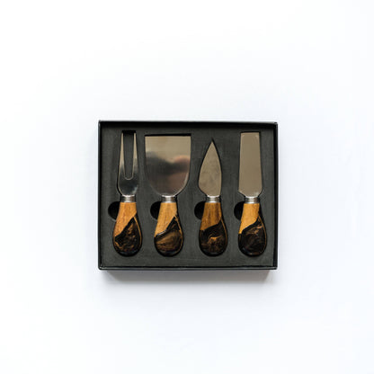 Resin Coated Cheese Knife Set of 4