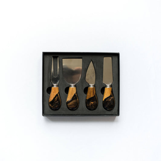 Resin Coated Cheese Knife Set of 4