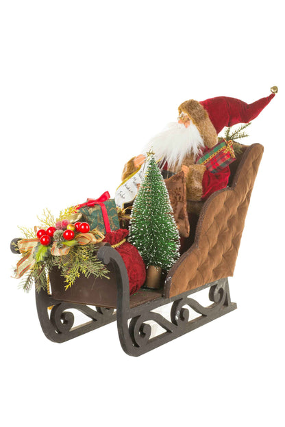 NEW-Brown Santa's Sleigh