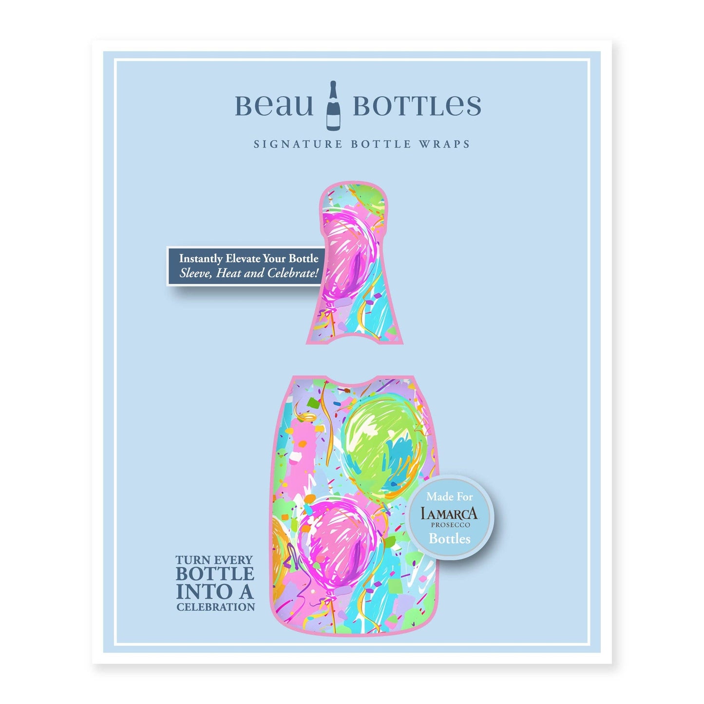 Beau Bottles - Globos de feliz cumpleaños de Beau Bottles - Colección Prosecco