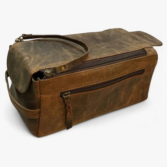 Premium Leather Toiletry Bags Unisex Premium Travel Dopp Kit